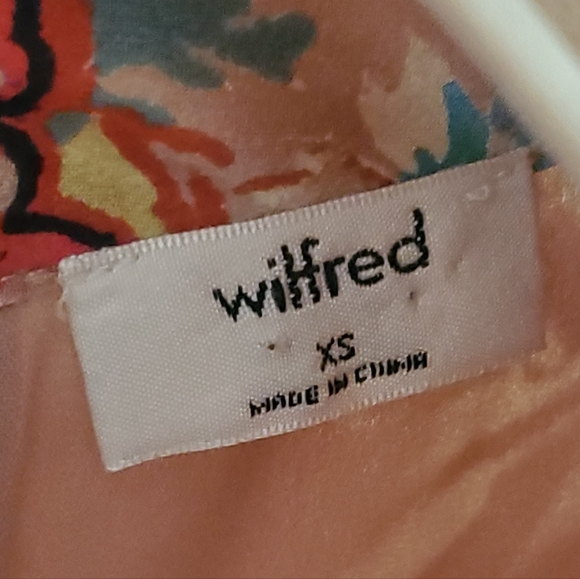 Aritzia Wilfred XS Laverne 100% Silk Floral High Neck Cottagecore Midi Dress - Picture 5 of 12